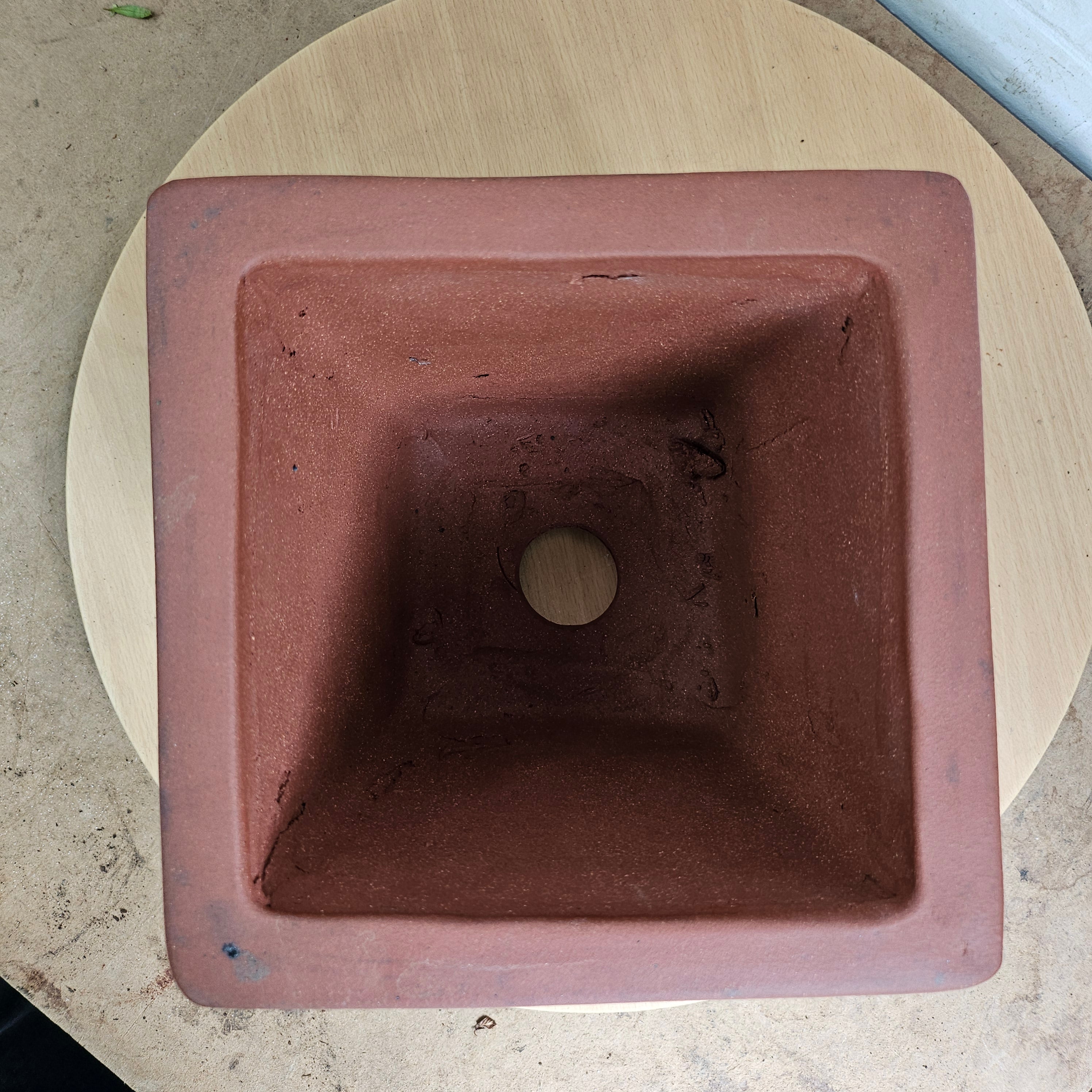 20cm Premium Unglazed Bonsai Pot | Cascade | 20cm x 20cm | Brown