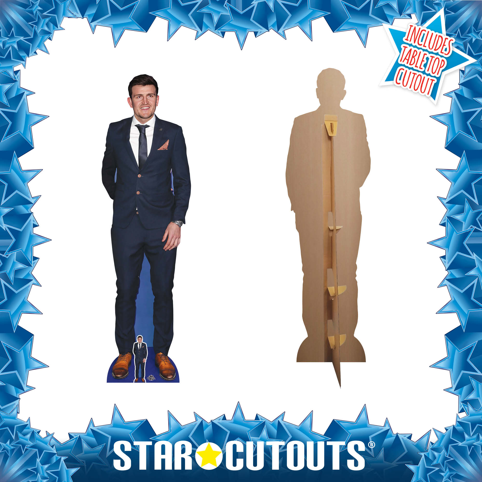 CS1046 Harry Maguire Height 195cm Lifesize Cardboard Cut Out With Mini