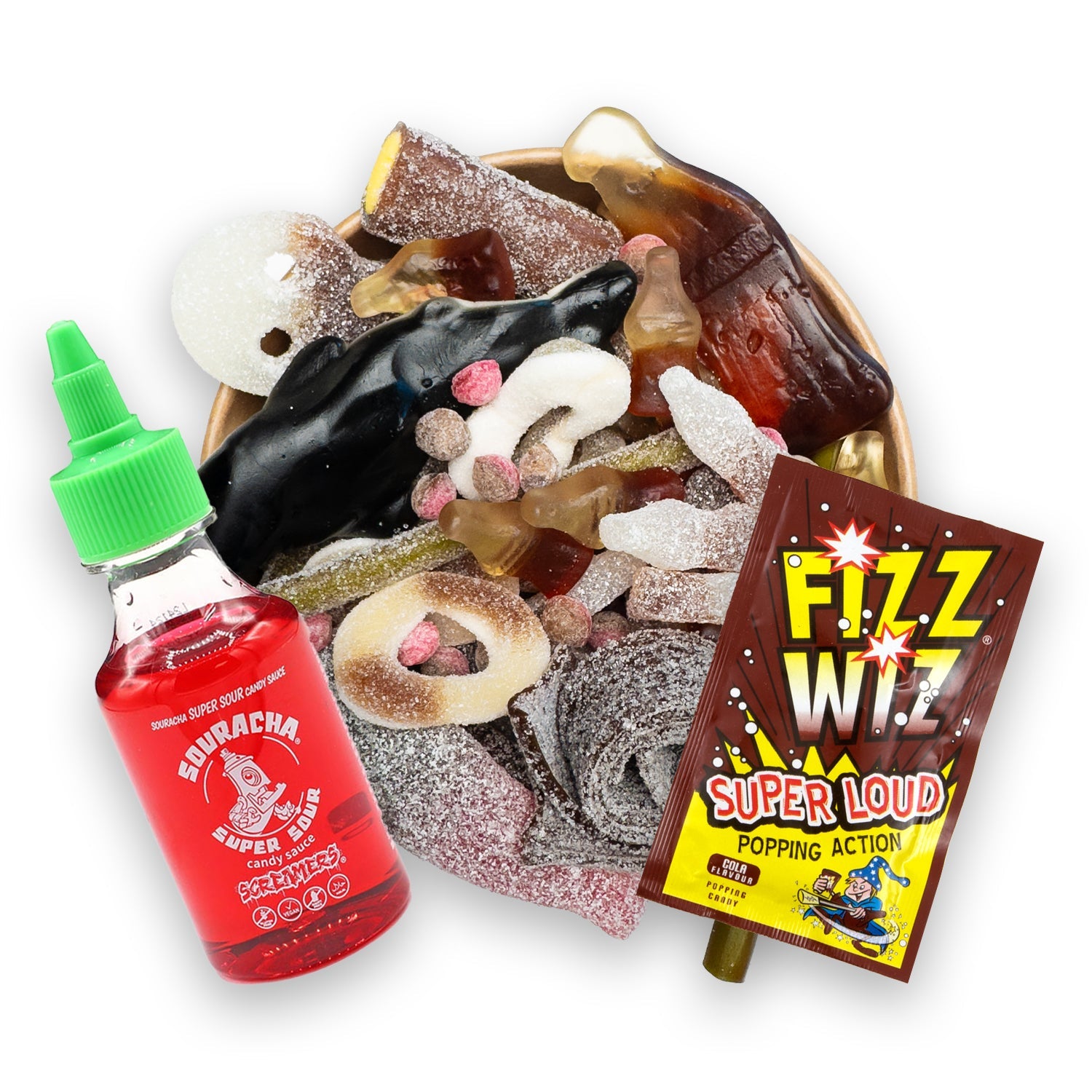 TikTok Viral Candy Bowl – Pick N Mix with Souracha Sauce & Poppin’ Candy