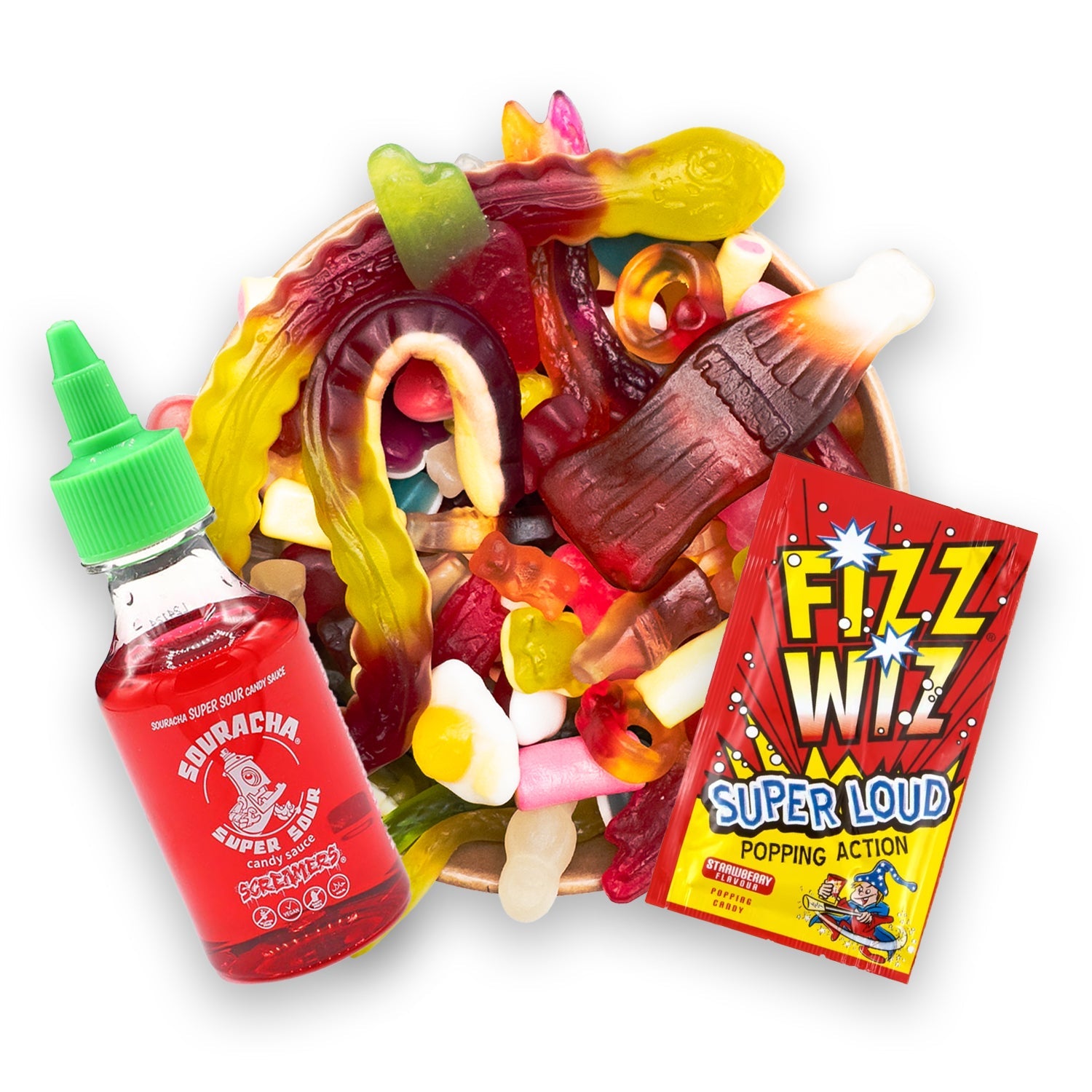 TikTok Viral Candy Bowl – Pick N Mix with Souracha Sauce & Poppin’ Candy
