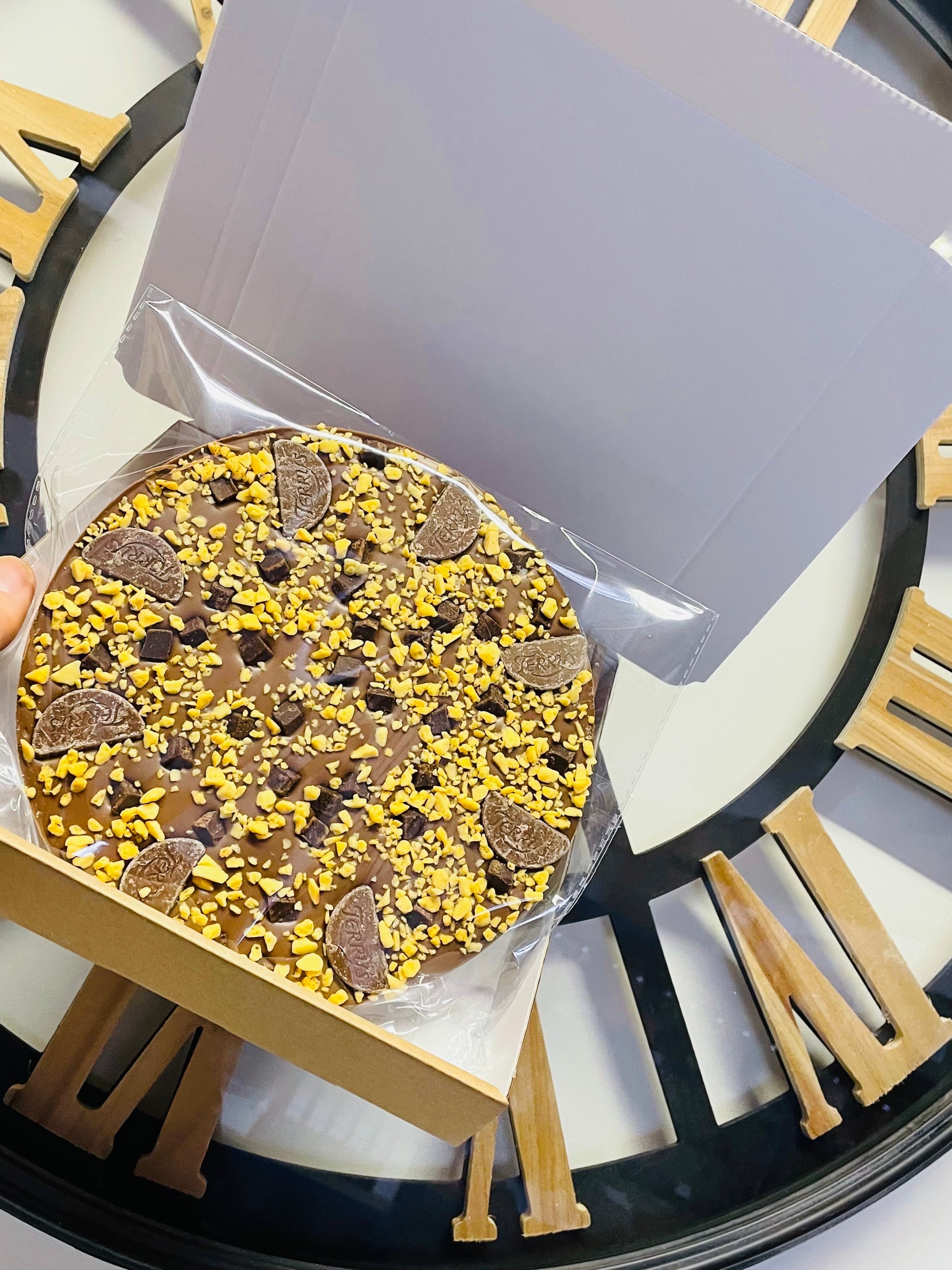 Choc Orange Milk Chocolate Pizza