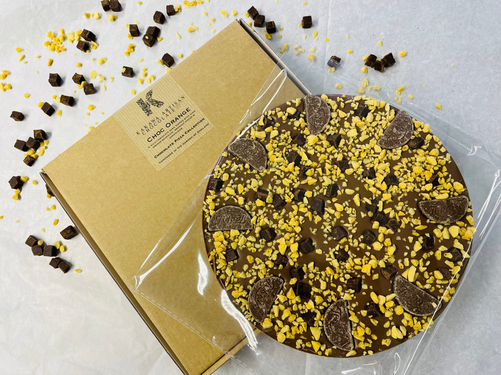 Choc Orange Milk Chocolate Pizza