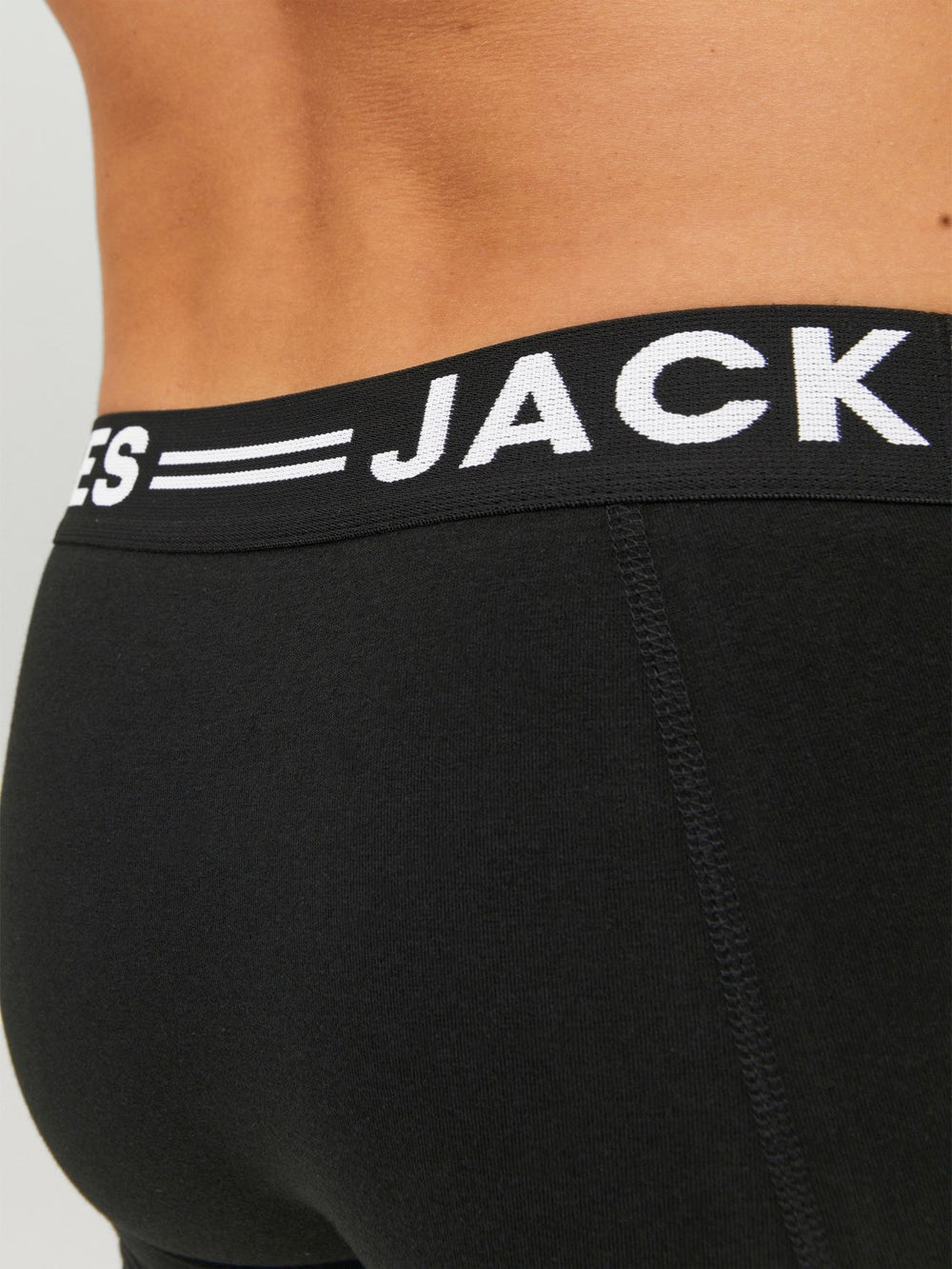 Jack & Jones SENSE 3 Pack Trunks Mens Black