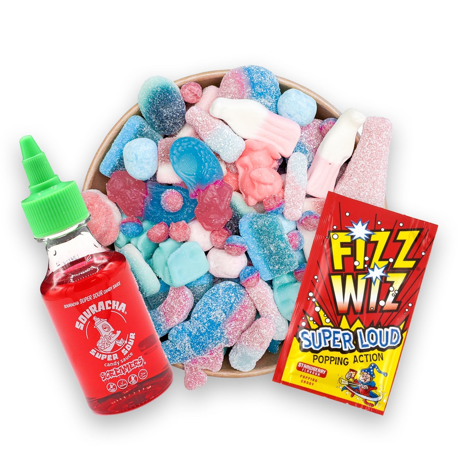 TikTok Viral Candy Bowl – Pick N Mix with Souracha Sauce & Poppin’ Candy