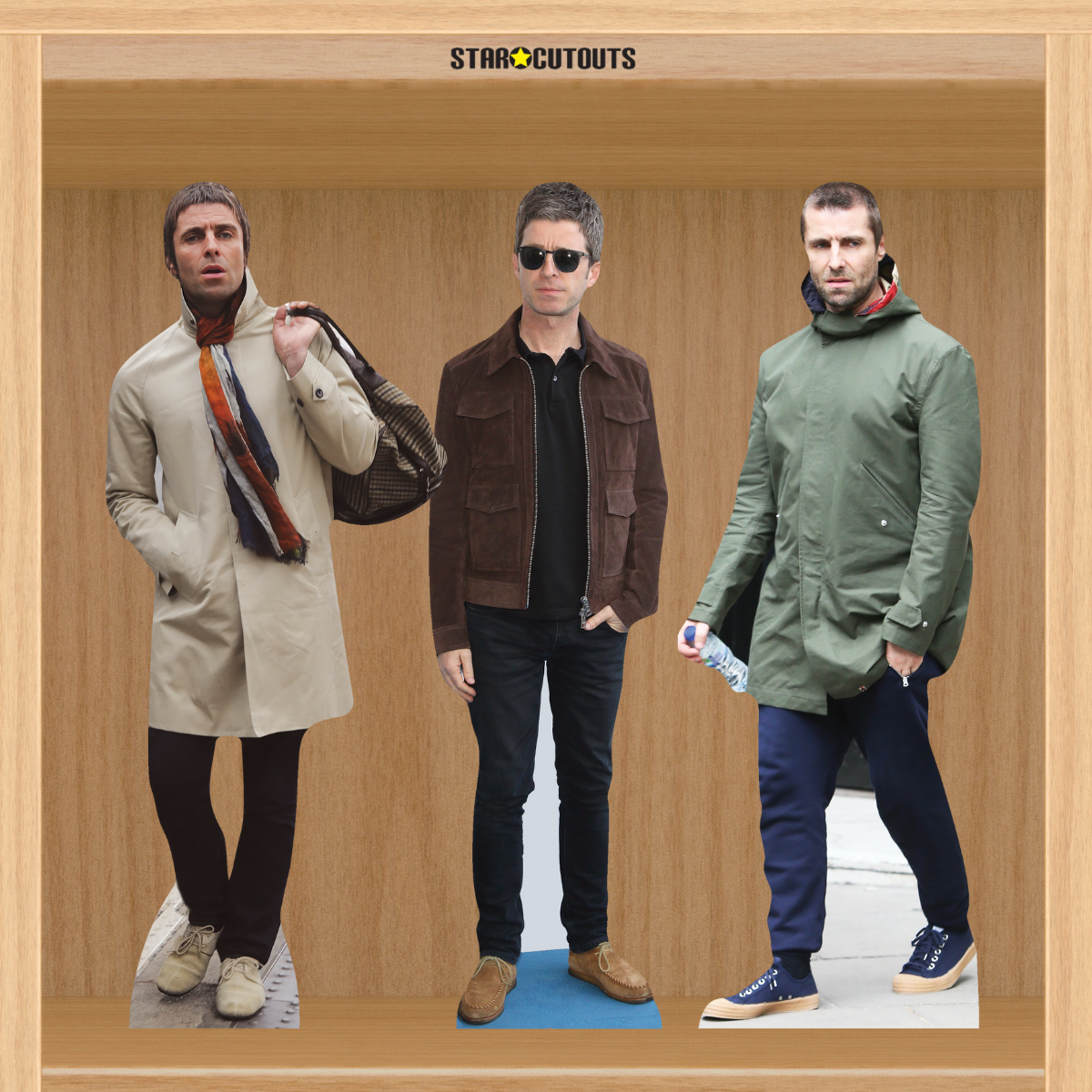 CS1197 Liam and Noel Gallagher Shelftop Cutout Pack Cardboard Cut Out Height 30cm