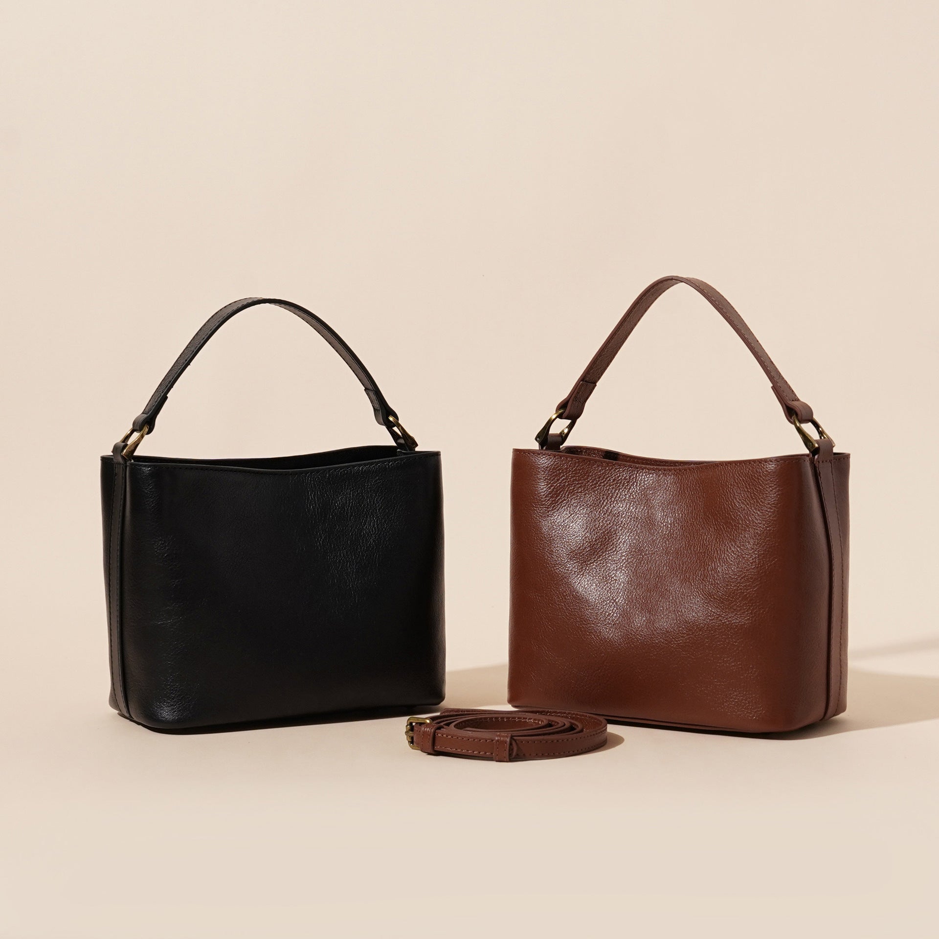 Vintage All-matching Women's Shoulder Bag, Cowhide Leather Handbag