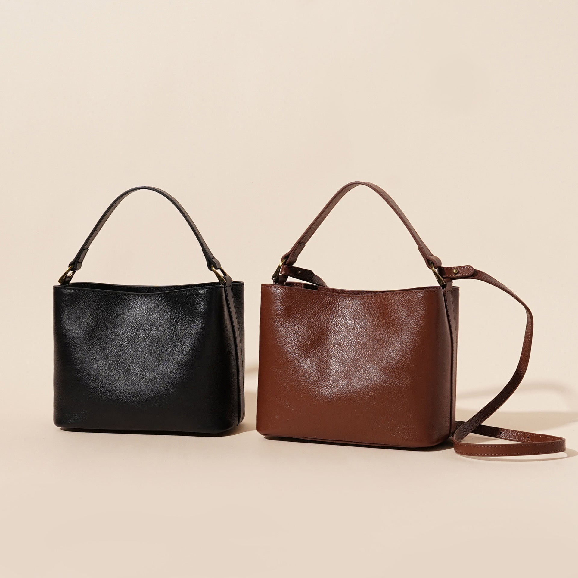 Vintage All-matching Women's Shoulder Bag, Cowhide Leather Handbag