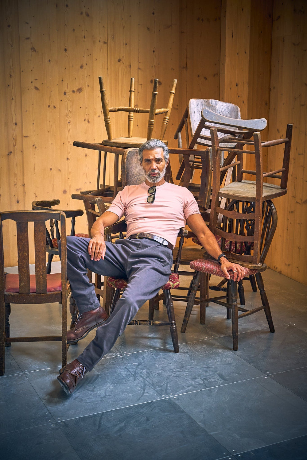 Crispin Superflex Chino - Grey