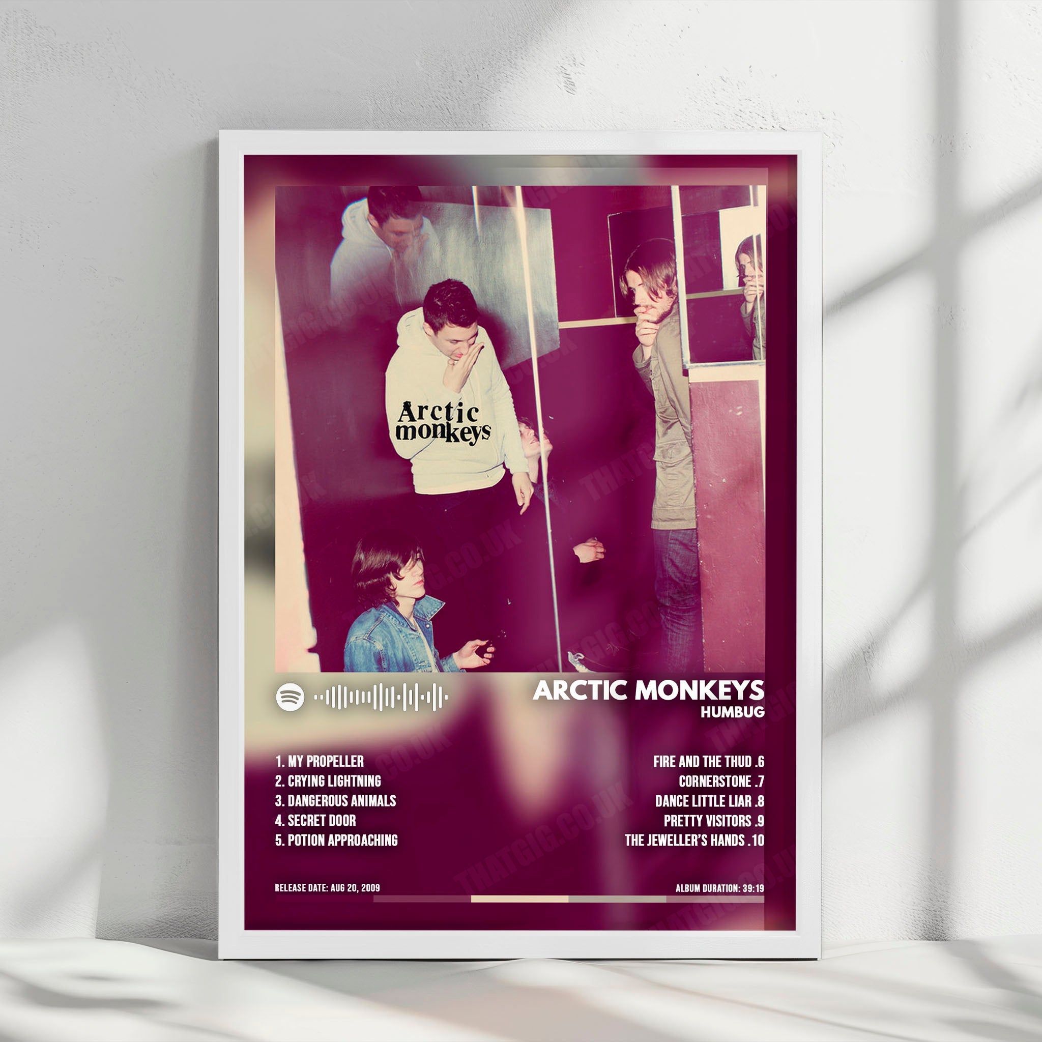 Arctic Monkeys "Humbug" Album Cover Poster - with Complete Tracklist