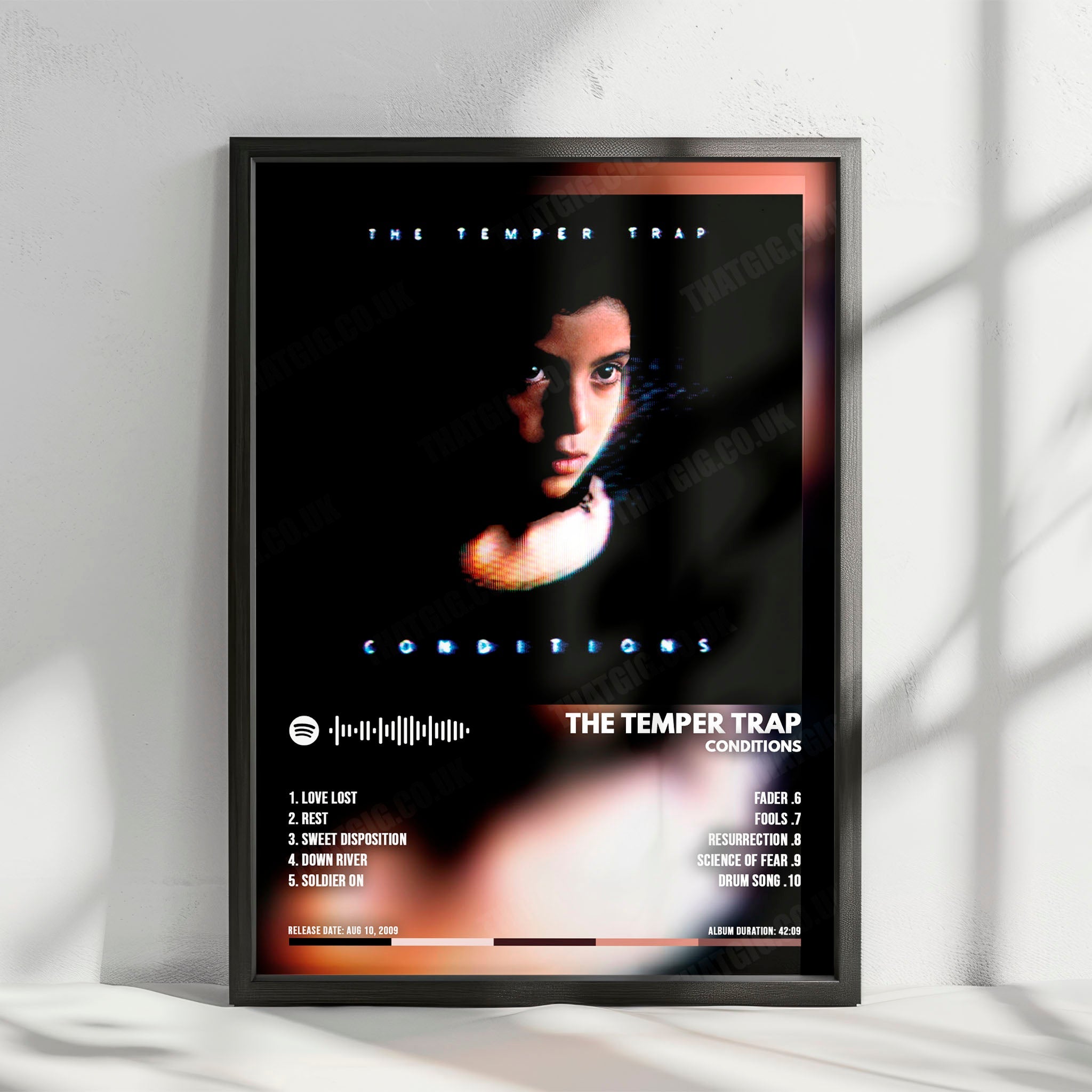 The Temper Trap "Conditions" Album Cover Poster - with Complete Tracklist