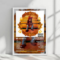 Kanye West "The College Dropout" Album Cover Poster - with Complete Tracklist
