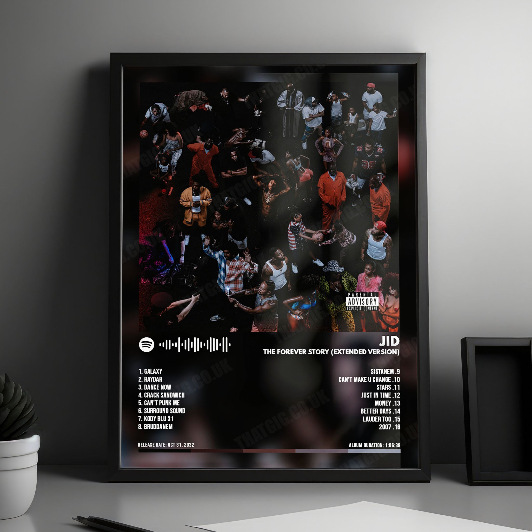 JID "The Forever Story" Album Cover Poster - with Complete Tracklist
