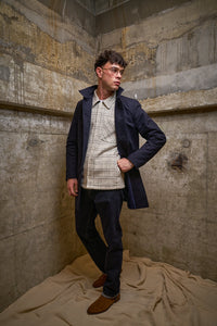 Bart Frame Overshirt - Ecru / Black