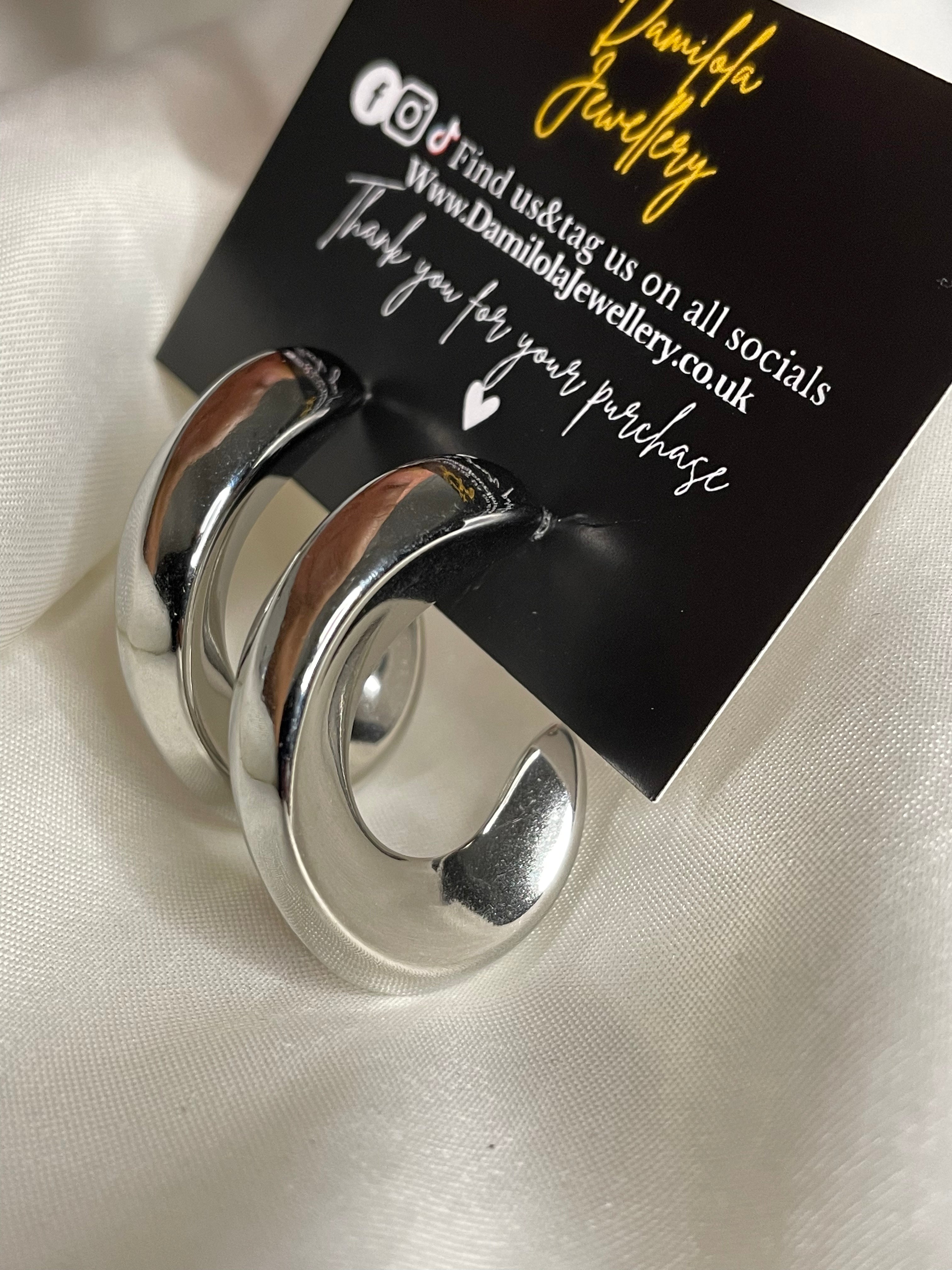 Silver ‘Celine’ Hoops