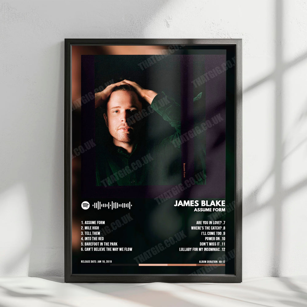 James Blake "Assume Form" Album Cover Poster - with Complete Tracklist