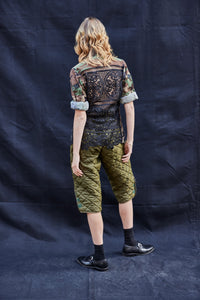 Cropped Quilted Trousers