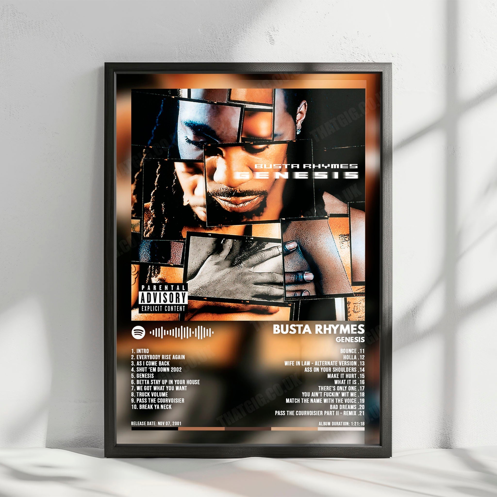 Busta Rhymes "Genesis" Album Cover Poster - with Complete Tracklist