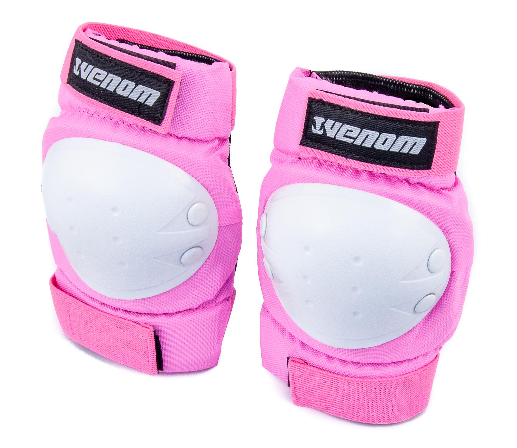 Venom Triple Knee/Elbow/Wrist Pad Set - Pink White