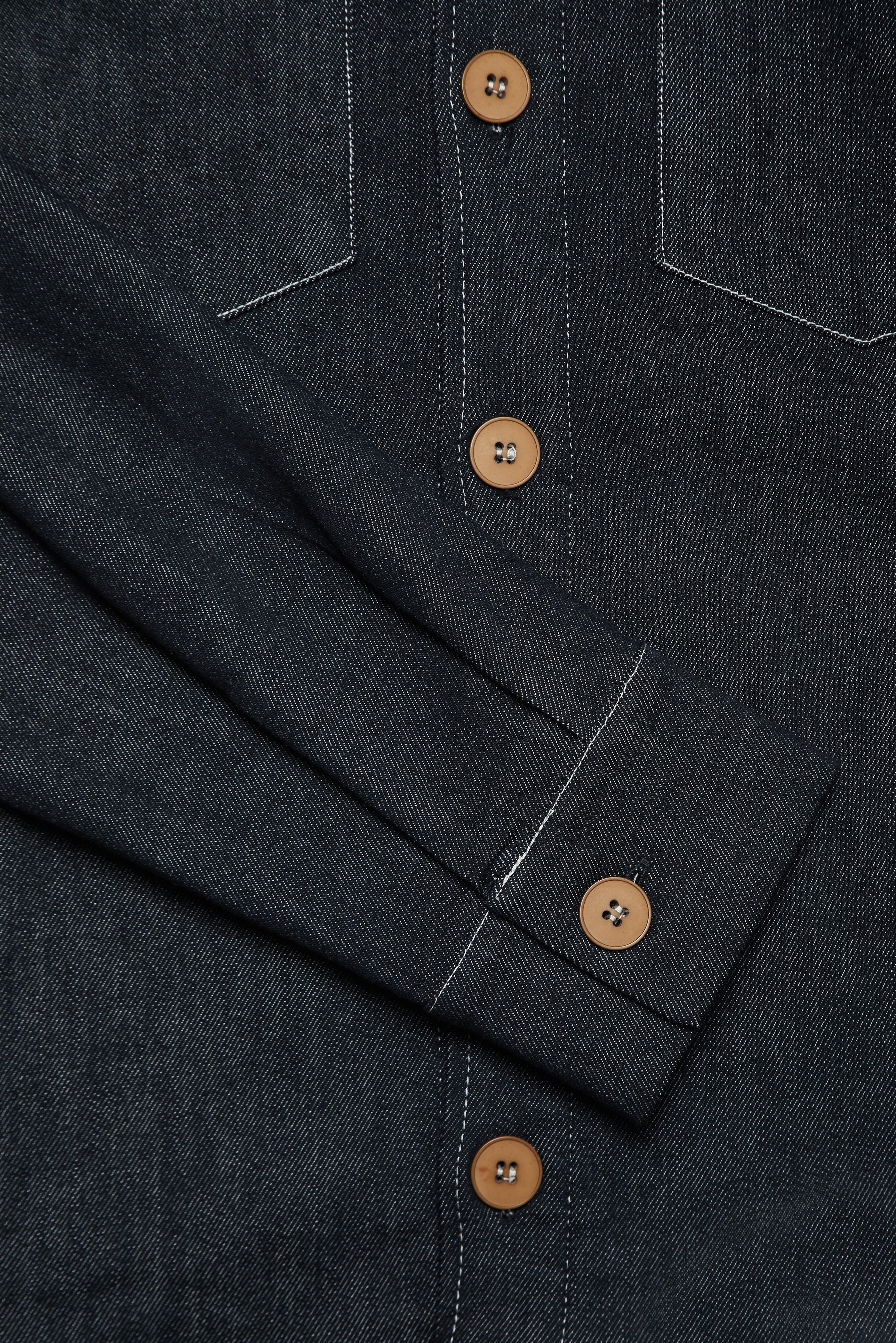 Turner Long Sleeve Shacket - Denim Stay Blue