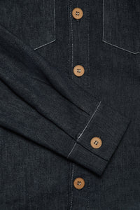 Turner Long Sleeve Shacket - Denim Stay Blue