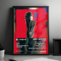 Janet Jackson "Control  " Album Cover Poster - with Complete Tracklist