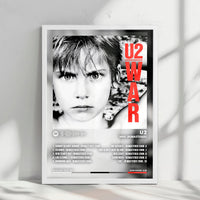 U2 "War" Album Cover Poster - with Complete Tracklist
