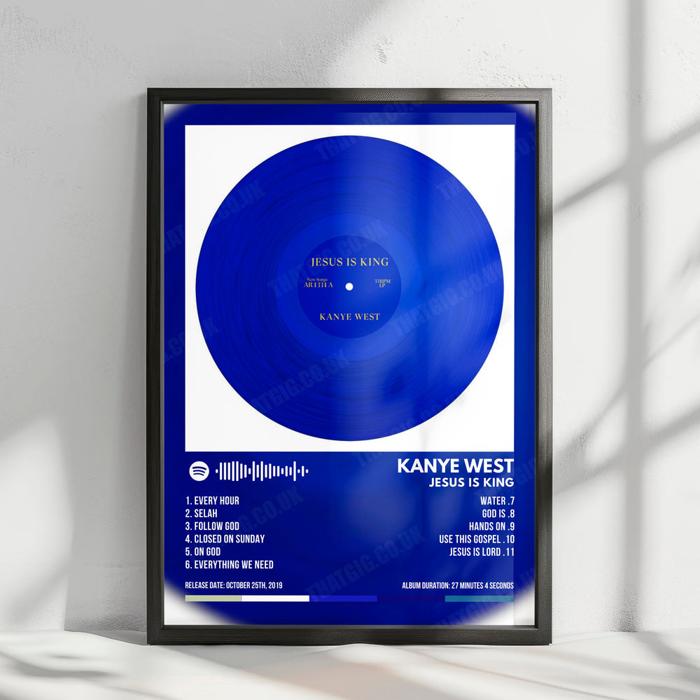 Kanye West "Jesus Is King" Album Cover Poster - with Complete Tracklist