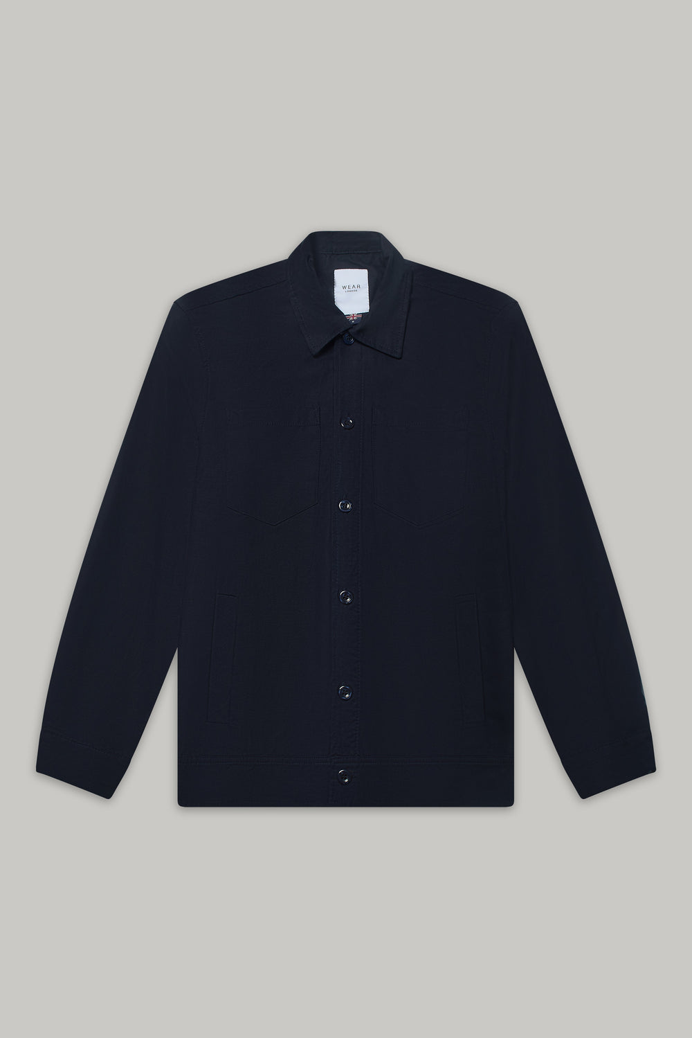 Turner Long Sleeve Jacket - Cotton Linen Navy