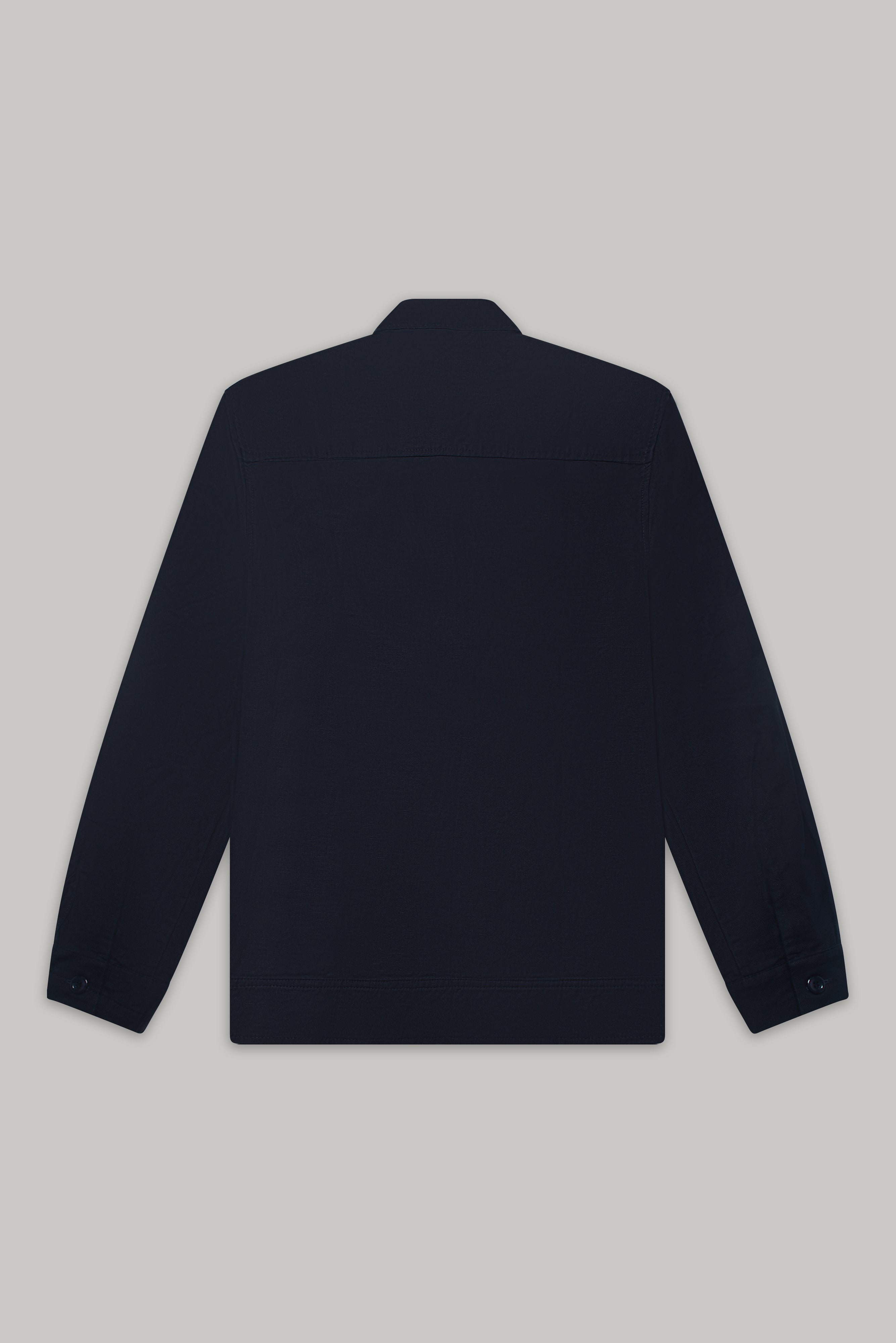 Turner Long Sleeve Jacket - Cotton Linen Navy