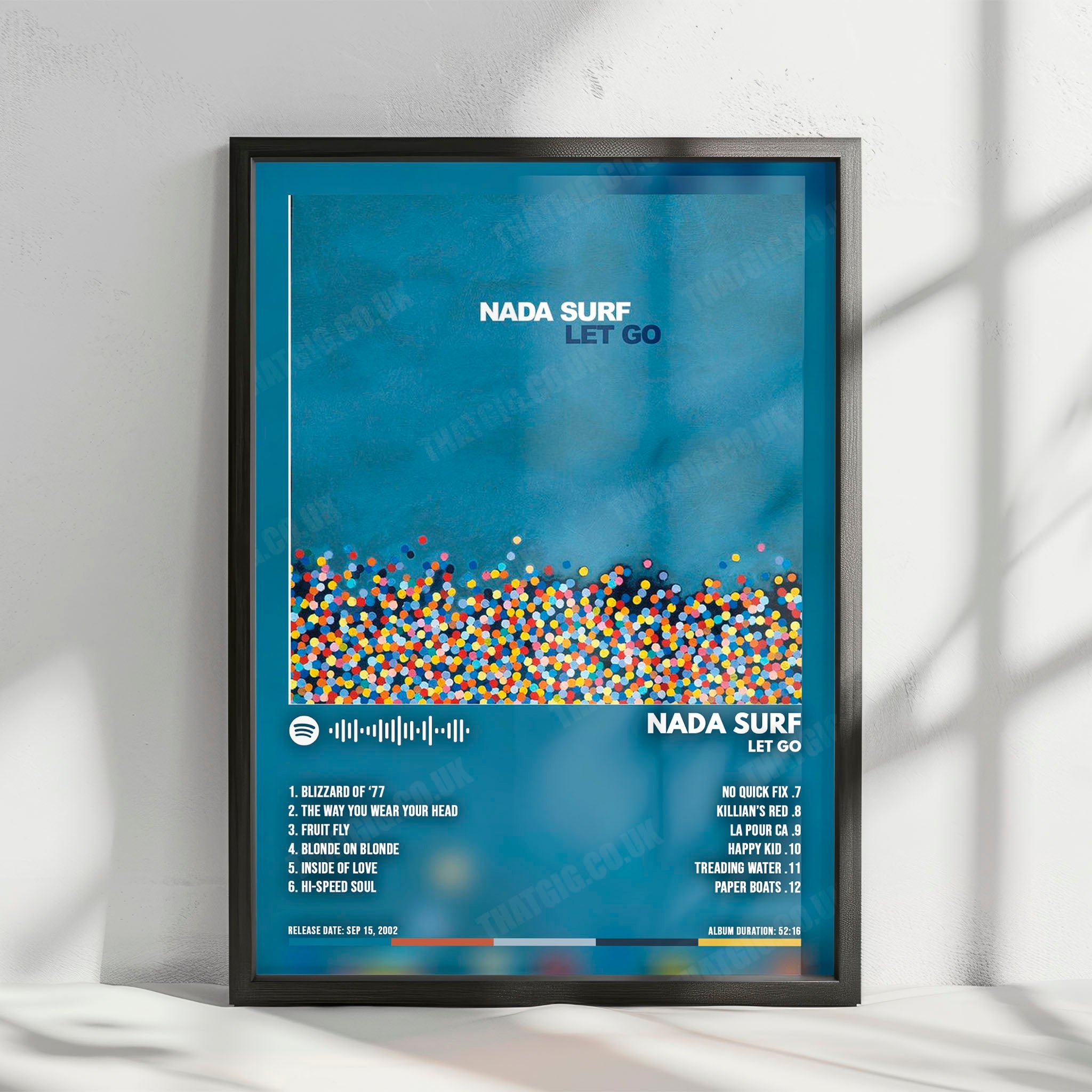 Nada Surf "Let Go" Album Cover Poster - with Complete Tracklist