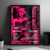 Miley Cyrus "Plastic Hearts" Album Cover Poster - with Complete Tracklist