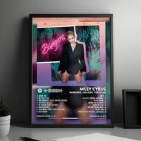 Miley Cyrus "Bangerz (Deluxe Version)" Album Cover Poster - with Complete Tracklist