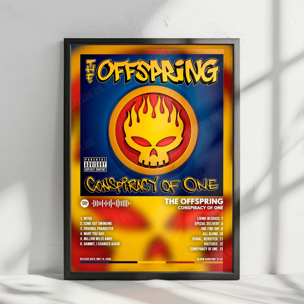 The Offspring "Conspiracy of One  " Album Cover Poster - with Complete Tracklist