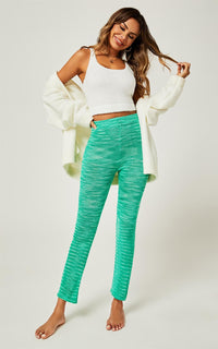 Knitted Fit Trousers In Green