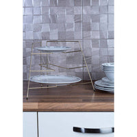 Rowan Gold Plated Corner Plate Rack