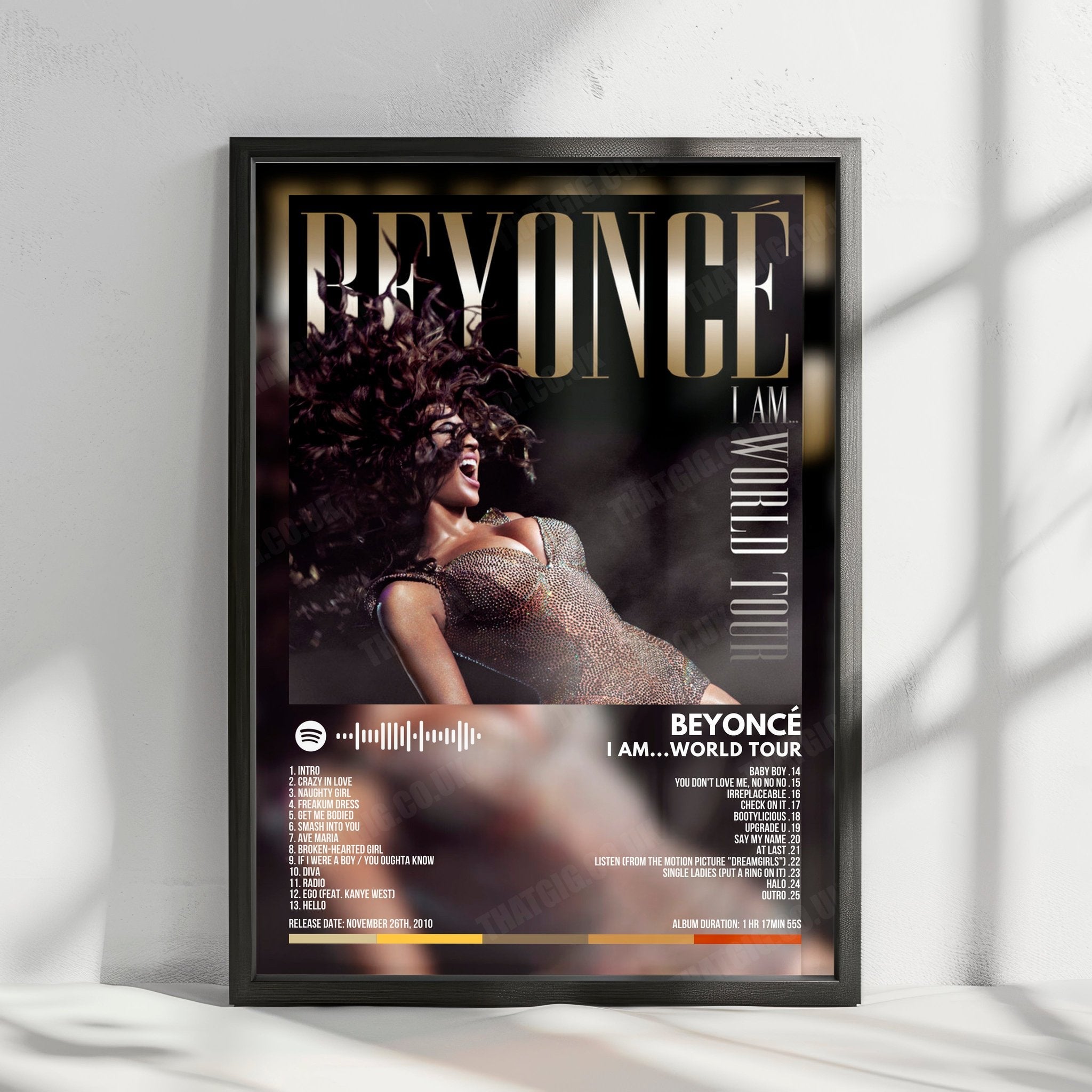 Beyoncé "I Am...World Tour" Album Cover Poster - with Complete Tracklist