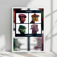 Gorillaz "Demon Days  " Album Cover Poster - with Complete Tracklist