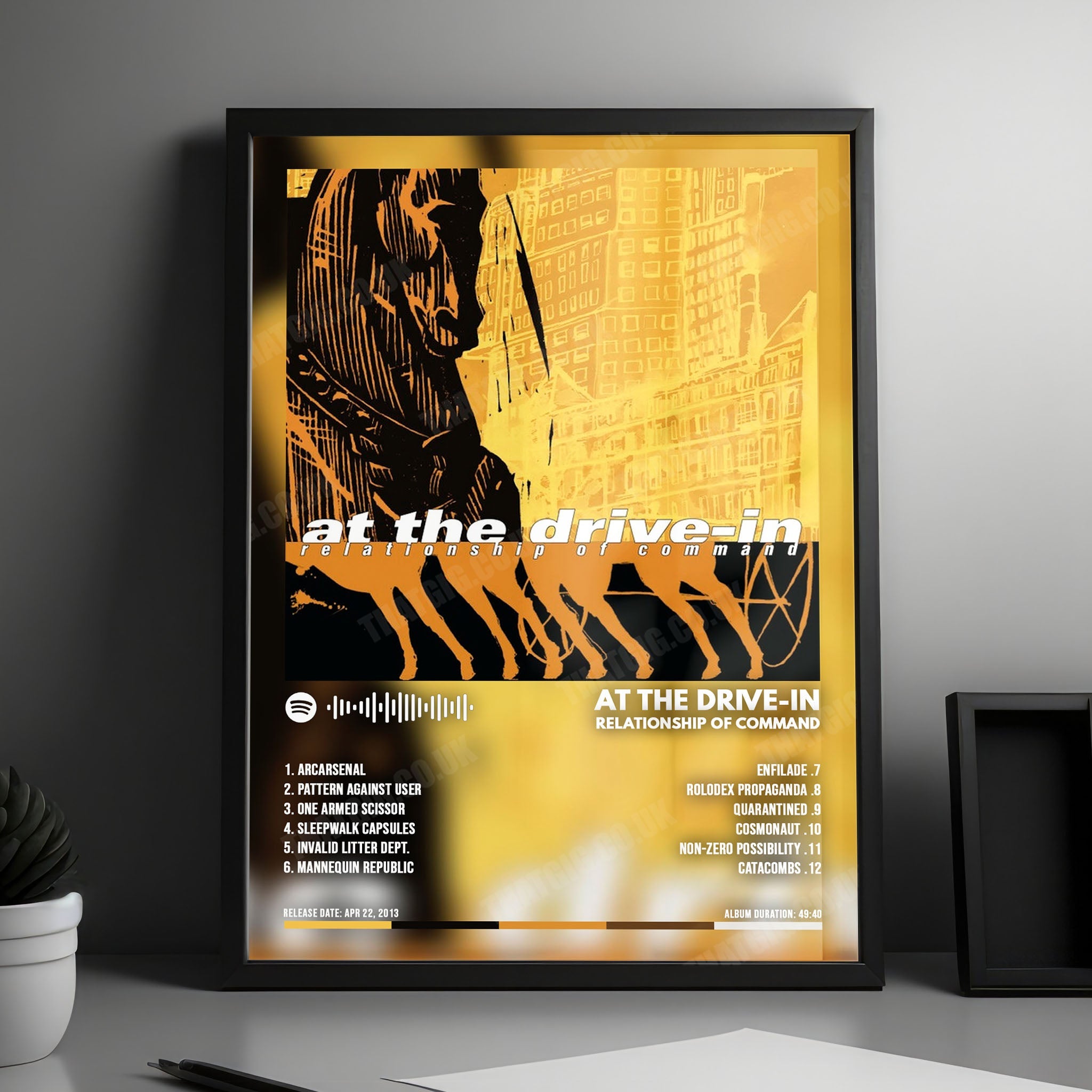 At The Drive-In "Relationship Of Command" Album Cover Poster - with Complete Tracklist