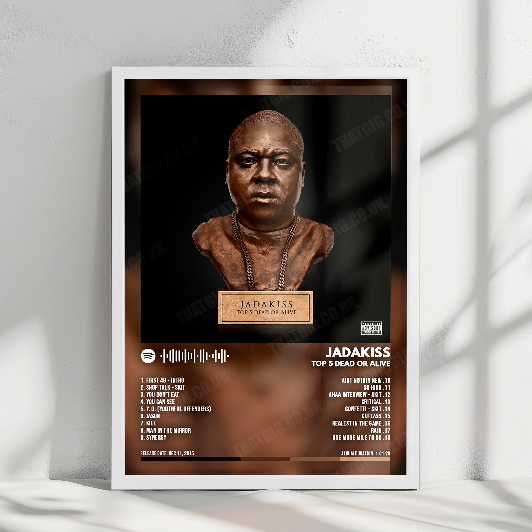 Jadakiss "Top 5 Dead or Alive" Album Cover Poster - with Complete Tracklist