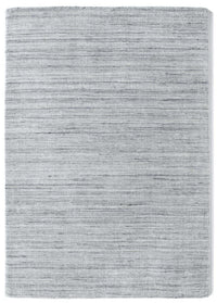 Fine Stripes Silver Grey Wool Rug