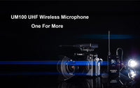 Maplin CKMOVA UM100 UHF Wireless Microphone Kit with 1x Transmitter & 1x Receiver