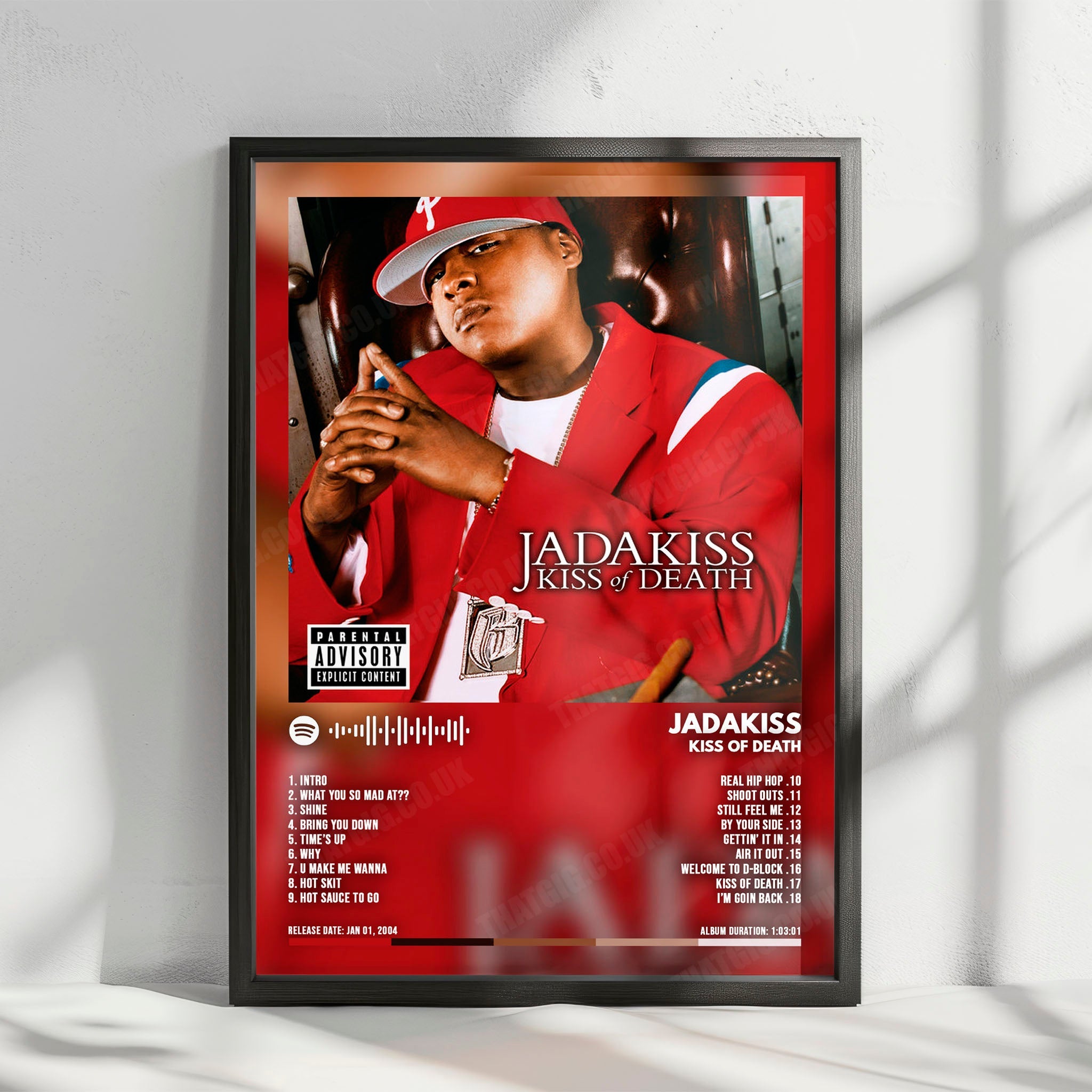Jadakiss "Kiss of Death" Album Cover Poster - with Complete Tracklist