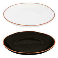 Calisto Terracotta White Glazed Dinner Plate
