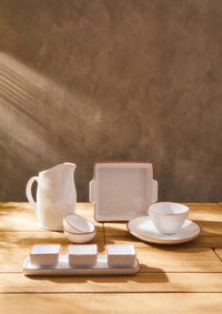 Calisto Terracotta White Glazed Dinner Plate