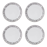 Noir Set Of Four Pizza Plates