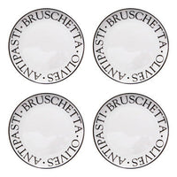 Noir Set Of Four Antipasti Plates