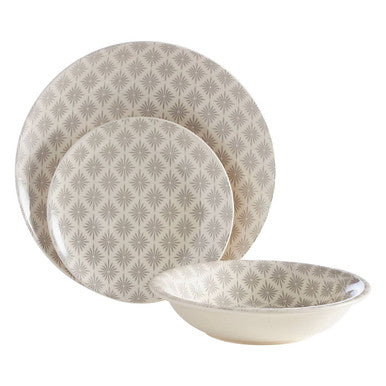 Maya Grey And White 12 Pc Dinner Set