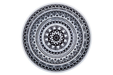 Maya 12 Piece Black And White Dinner Set