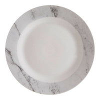 Avie 16 Piece White And Grey Marble Effect Dinner Set