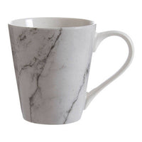 Avie 16 Piece White And Grey Marble Effect Dinner Set